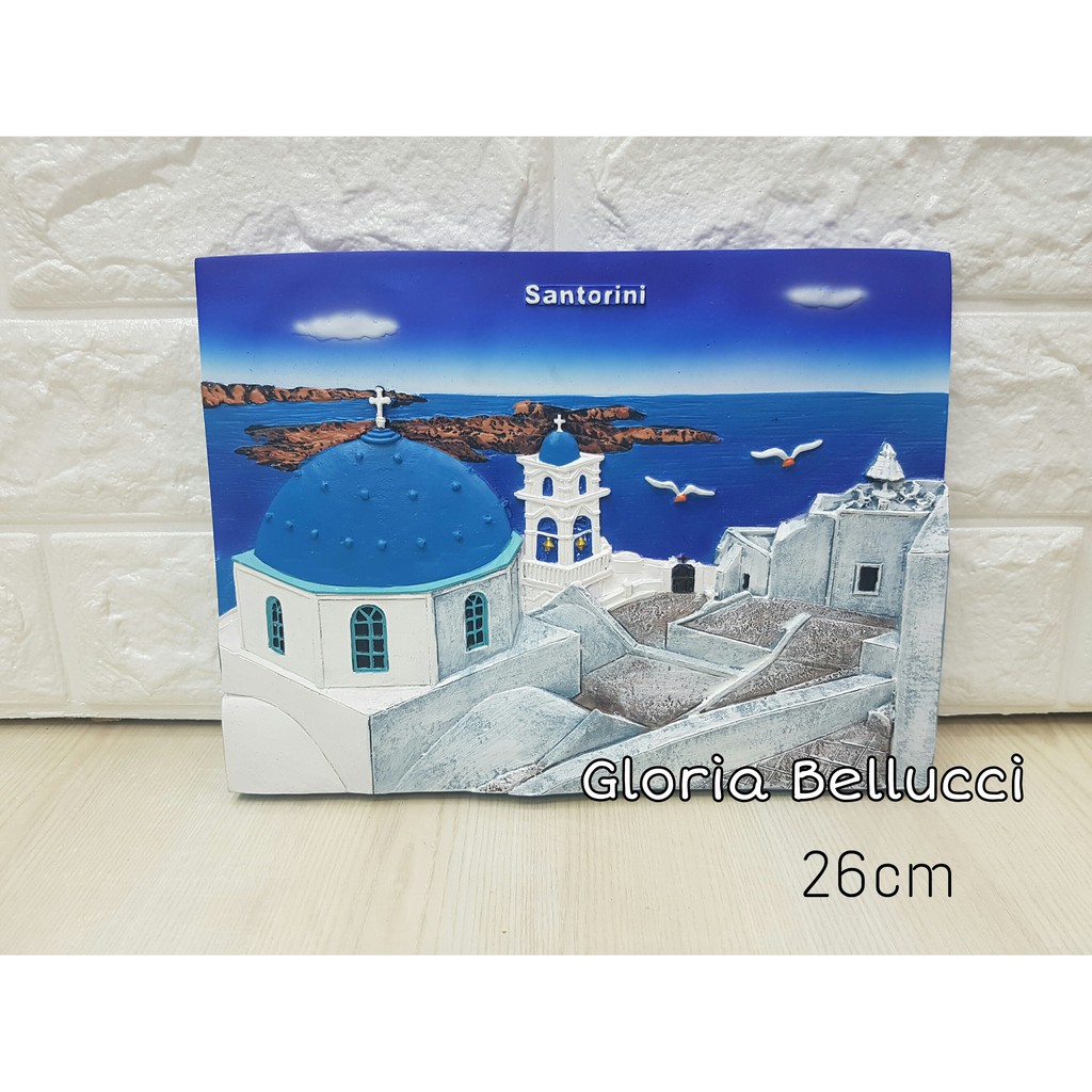 Pajangan Oleh2 Gantung Santorini Dinding Yunani Athena Shopee
