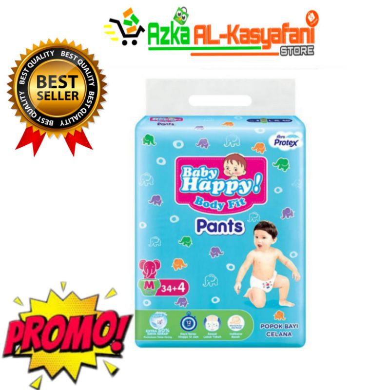 BABY HAPPY BODY FIT PANTS M34 PLUS 4 M38 POPOK BAYI CELANA BEST SELLER