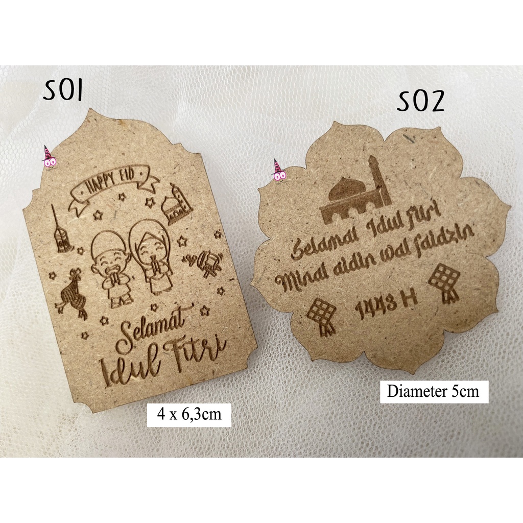 Gantungan Hang Tag WOOD/KAYU Idul Fitri/Tag Hampers Idul Fitri/Hang Tag Eid Murabak/Gantungan Lebaran/Aksesoris Ramadhan| Idul Fitri | Eid Mubarak | Hiasan Idul Fitri | Ucapan Idul Fitri/Parcel Box Lebaran