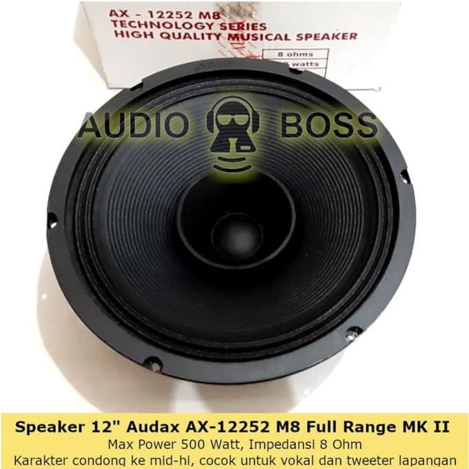Promo Speaker 12 Inch In Full Range Audax Ax 12252 M8 500 Watt Ax-12252 Mkii