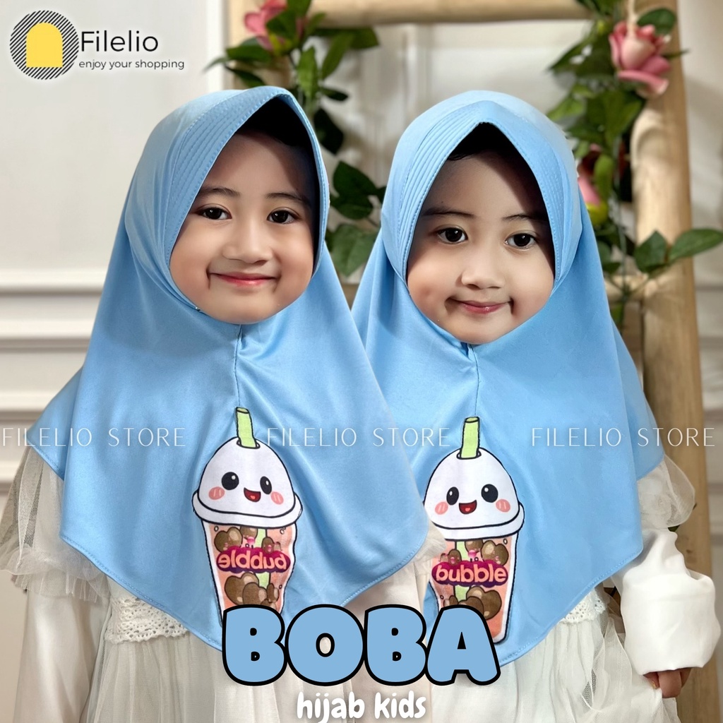 Terbaru Jilbab Anak Boba Lucu / Hijab Boba Anak / Kerudung Instan Boba Anak / Bergo Anak Boba / Jilbab Jersey Anak Boba