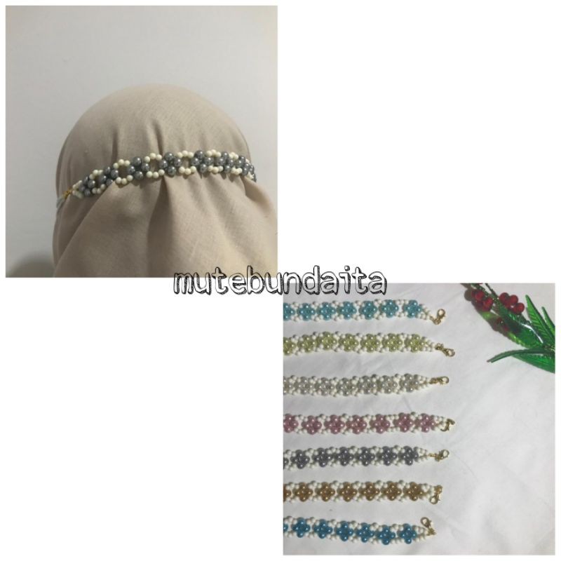 konektor masker hijab / konektor masker manik
