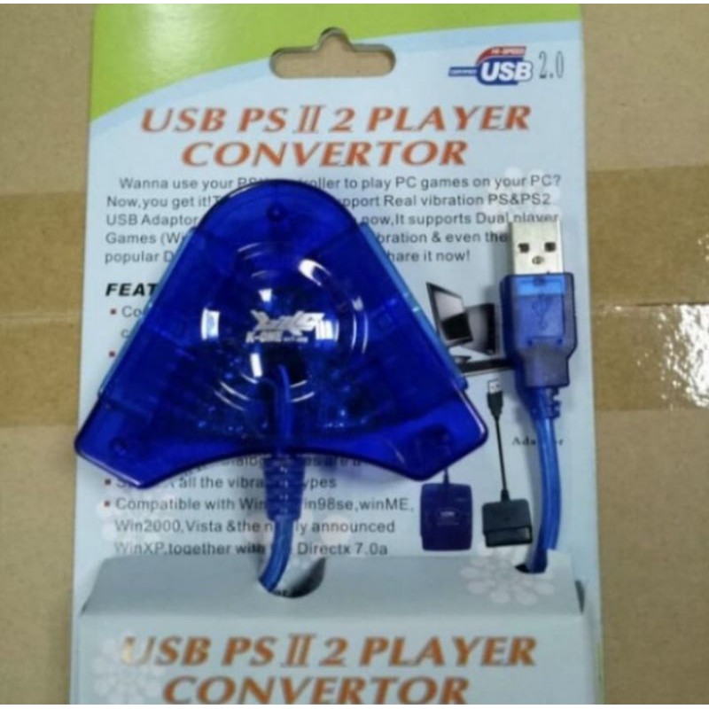 converter Stick PS2 to USB PlayStation / converter ps 2 / converter ps 2 biru