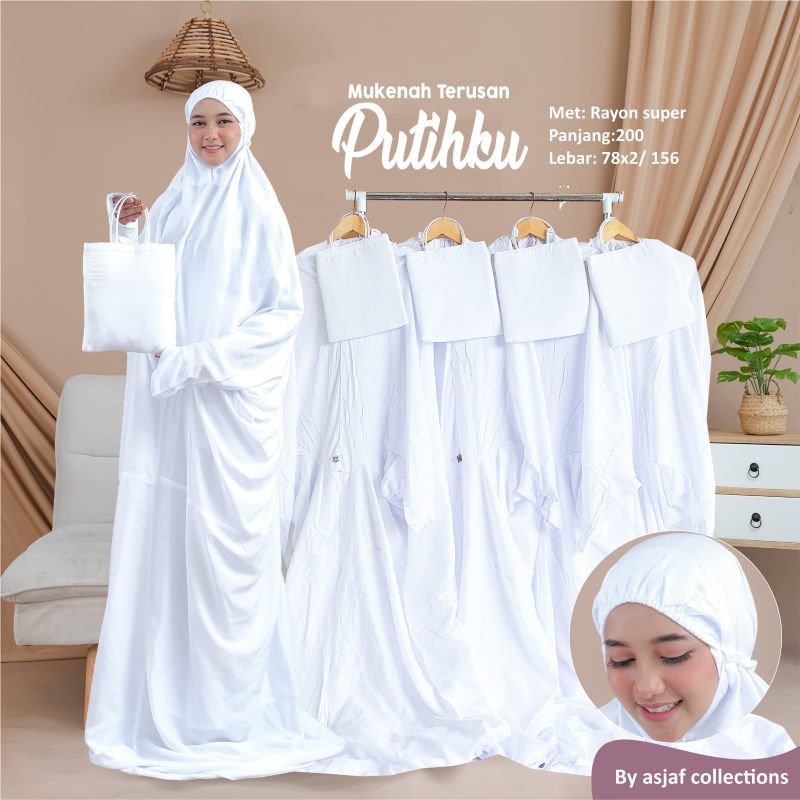 Mukena Terusan Putih