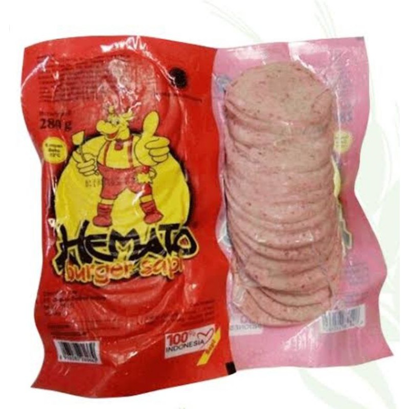 

Hemato burger sapi 280gr (isi 20)