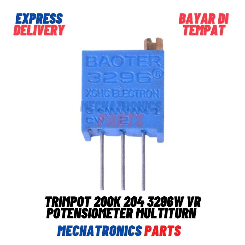 TRIMPOT 200K 204 3296W VR POTENSIOMETER MULTITURN POTENTIOMETER POTENSIO