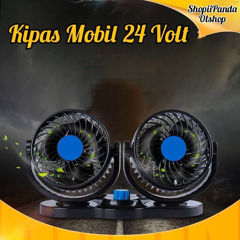 Kipas Angin Mobil T304 Car Cooling Double Fan 24 Volt⭐Shopiipanda⭐