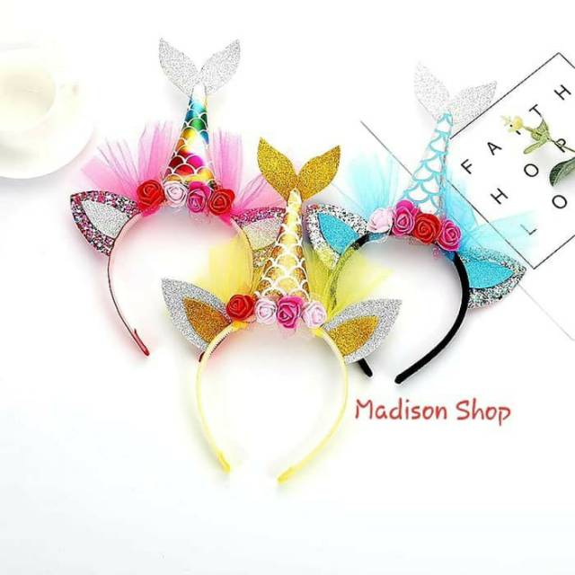 Bando Renda Ekor Mermaid Cosplay Bando Anak Fashion Baru Kado Anak