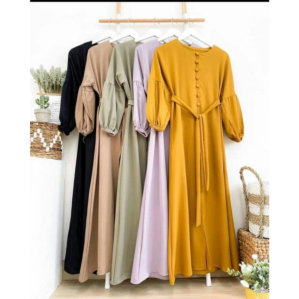 Anisa Set I Baju Outer Maxy Lebaran Terbaru Kondangan Terlaris Kekinian Gaun Pesta Baju Dress  Busana Wanita Muslim Syari Busui Abaya Premium Fashion Murah Mukena Original Best Seller Flash Sale Shopee Promo Lebay Racun Shopee Cod-1
