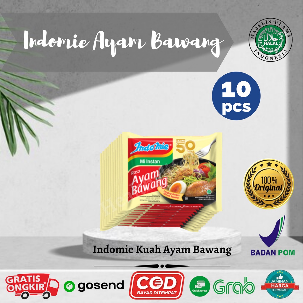 

Indomie / Indomi Kuah Ayam Bawang Isi 10 Pcs Murah Makanan Siap Saji Halal Dan Murah By Healthylife88