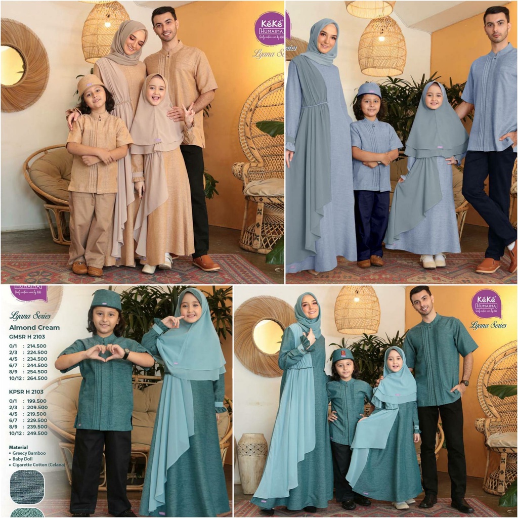 Sarimbit Keluarga Keke Humaima SRH 2103 Lyana Series | Lyana Series SRH 2103 Sarimbit Keluarga Keke 