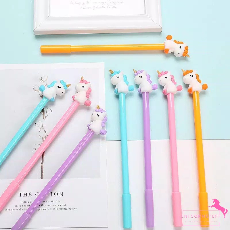 Bolpoin Unicorn Pulpen Karakter Pena Anak Sekolah Cewek Perempuan Stationery Alat tulis