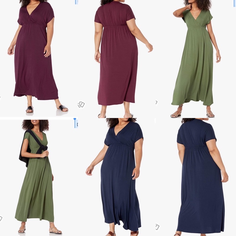 Amazon Essentials Women's Surplice Maxi Dress