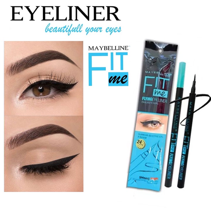 Beauty jaya - Eyeliner Spidol Maybelline Fit Me Waterproof Matte 24 Jam Saset - 1Pcs