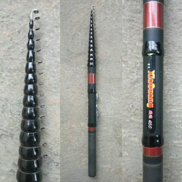 Joran tegek orca sett kolong ruas/ros pendek Orca xia guan 450 custom/kolong
