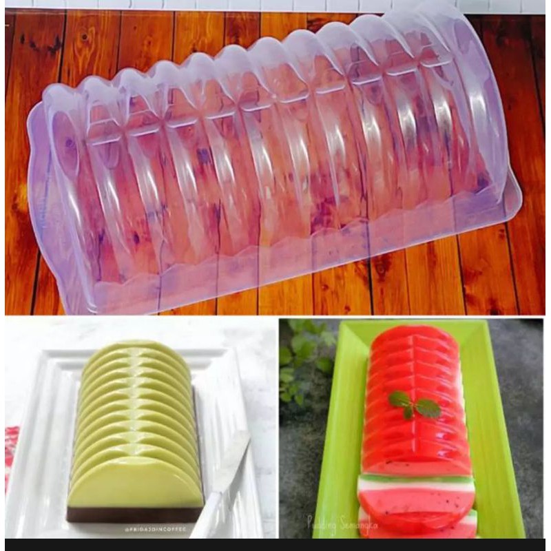 CETAKAN PUDING AGAR BENTUK SEMANGKA OVAL KARAKTER DAN TEKARAN AIR 1L