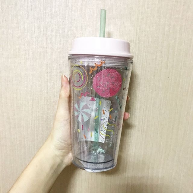 China Starbucks lollipop glitter coldcup