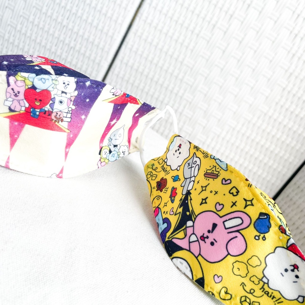 MASKER KF94 BT21 BANGTAN BTS ARMY KPPOP READY STOCK UNIK LUCU BERKUALITAS