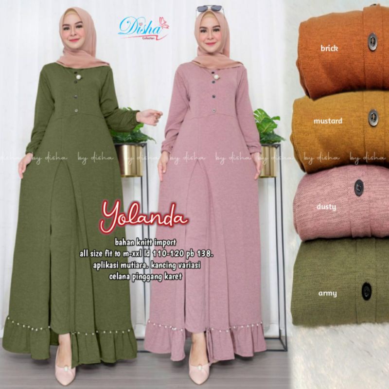 SETELAN WANITA, SETELAN LONG TUNIK YOLANDA