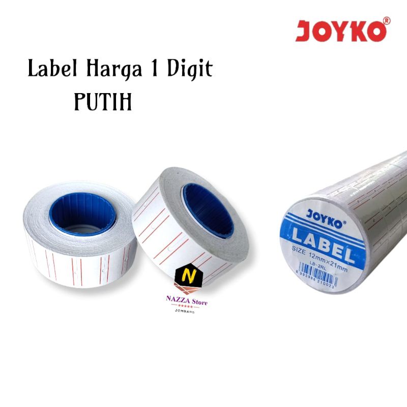 

Label harga Joyko putih 1 baris