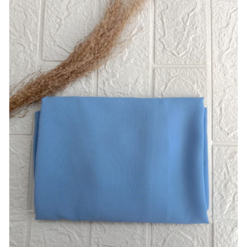 Bergo Maryam Simple Tali Jilbab Siria Wolfis Non Pet Daily Hijab Remaja-Softblue