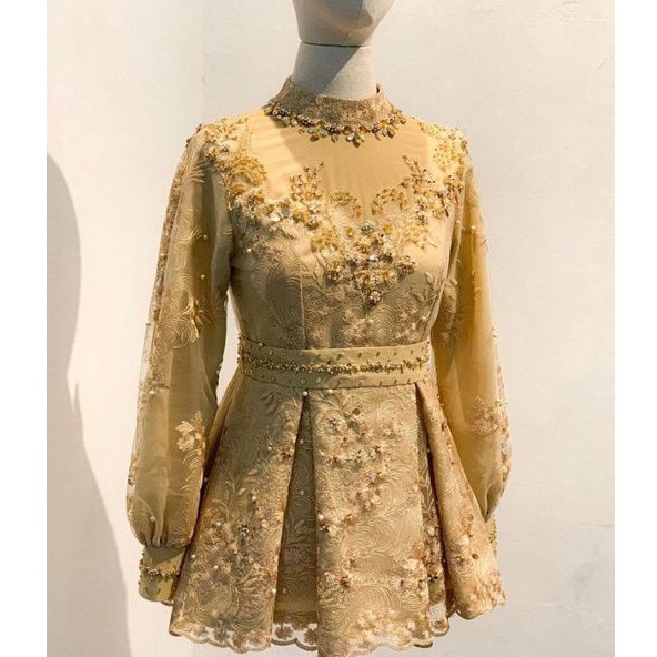 (Kebaya saja)/Kebaya wisuda/lamaran payet kristal dan mutiara