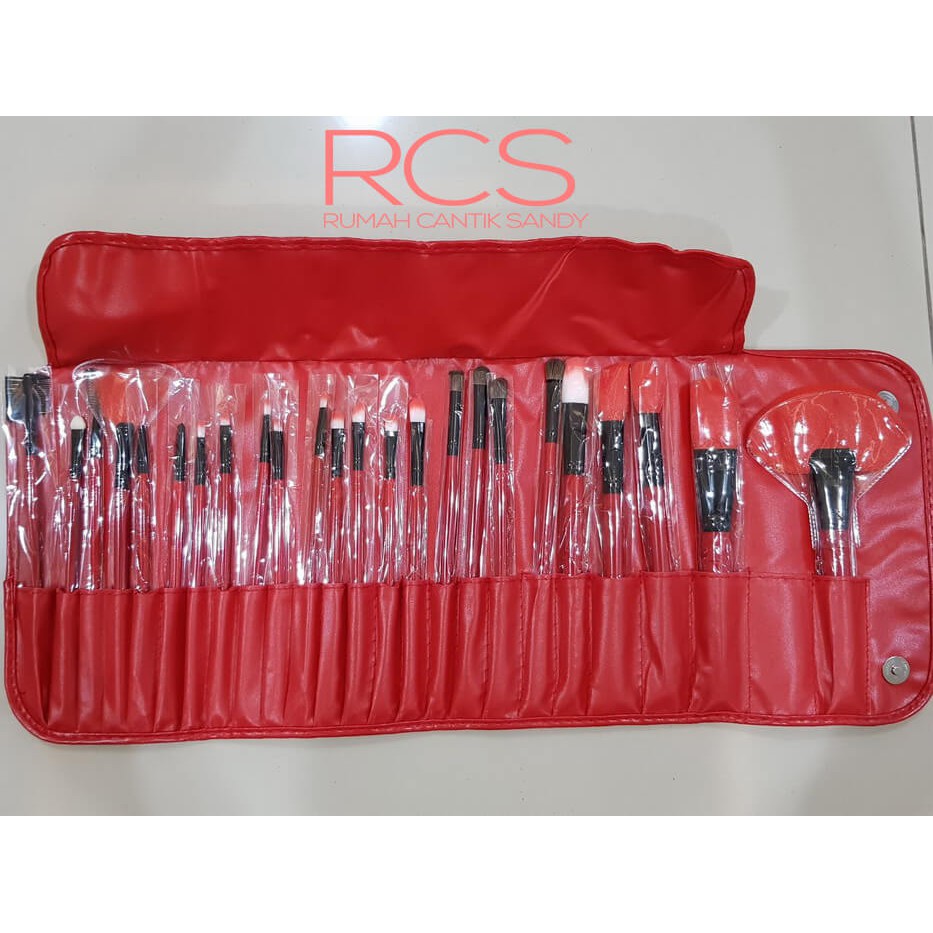 Brush Fabulous &amp; Soft RED ~ kuas make up set 24 pcs