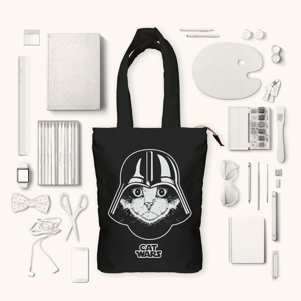 Tote Bag Kanvas Cordura Cat Vader