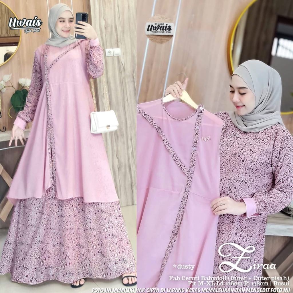 ZIRAA GAMIS UWAIS ORIGINAL TERBARU Gamis Remaja Terbaru Premium Jumbo