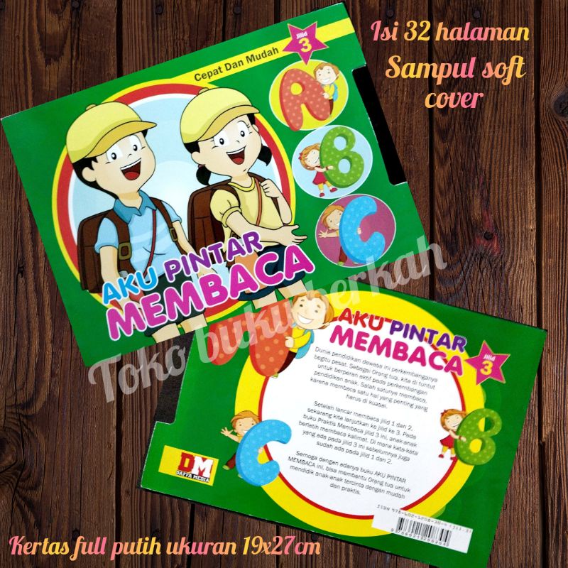 buku pintar membaca jilid 3 full colour uk, 19x27cm