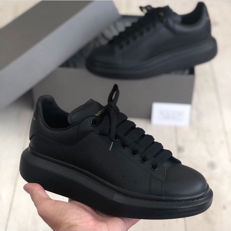 Sepatu Alexander Mc Queen McQUEEN Triple Black Full Hitam Premium