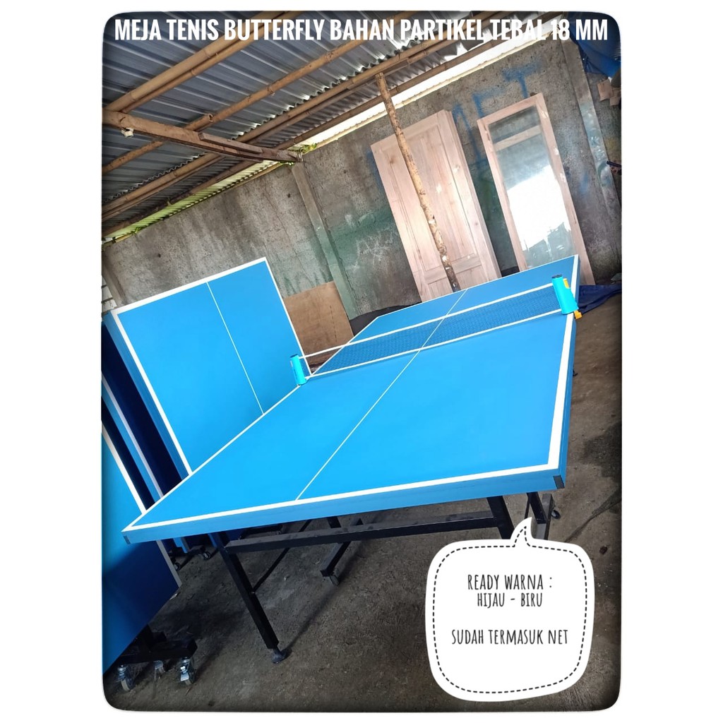 Meja Tenis Butterfly Meja Pingpong Bahan Partikel Standar 