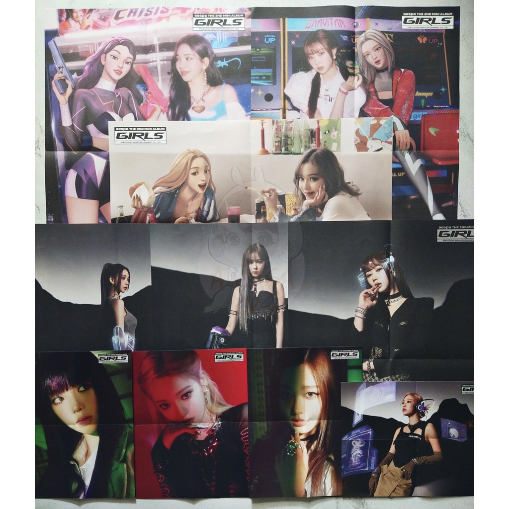 Jual Ready Aespa Girls Folded Poster Shopee Indonesia