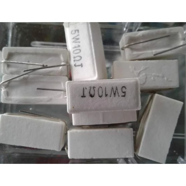 Resistor 10 10R Ohm 5Watt 5W 5 Watt Putih Kapur