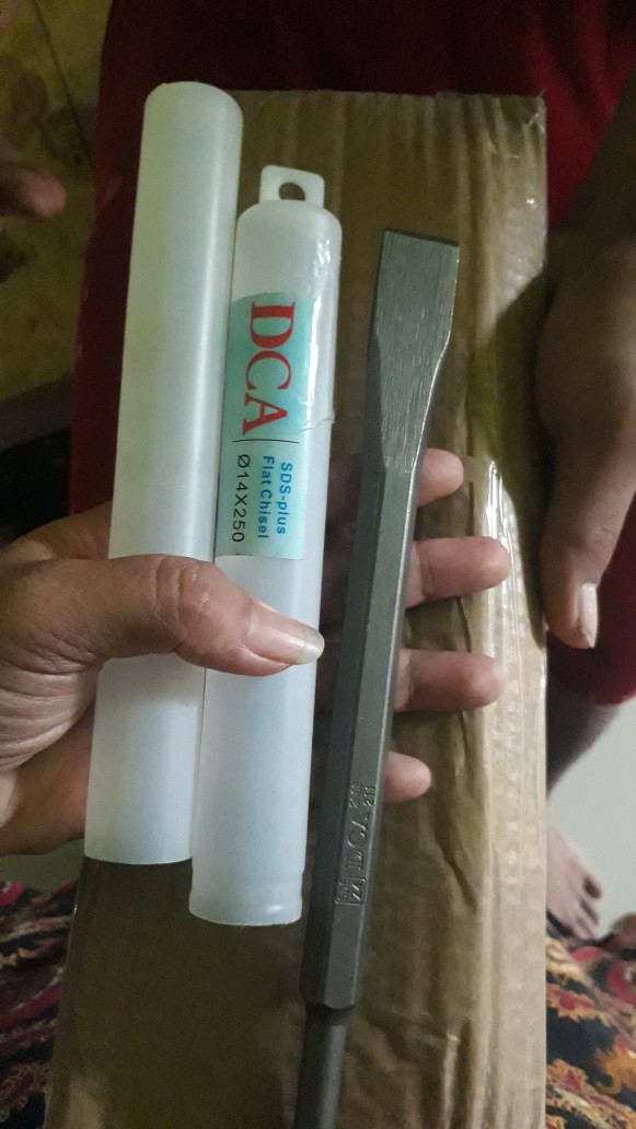 Dca Mata Bobok Pipih 14 Mm Sds-plus Flat Chisel Pahat Bor Betel Gepeng