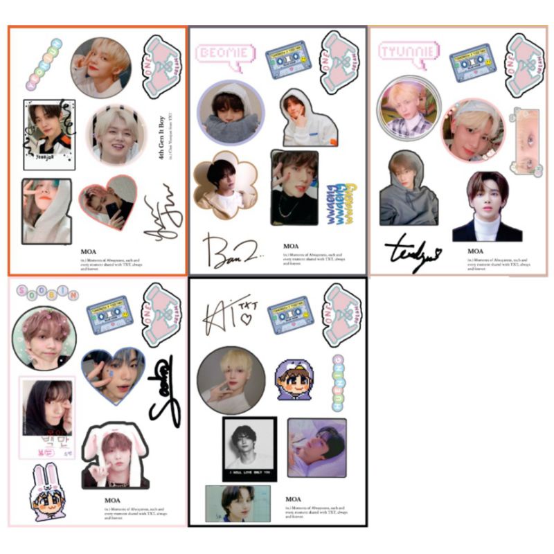 

[CUCI GUDANG] STIKER SET UNOFF TXT SOOBIN YEONJUN BEOMGYU TAEHYUN HUENINGKAI