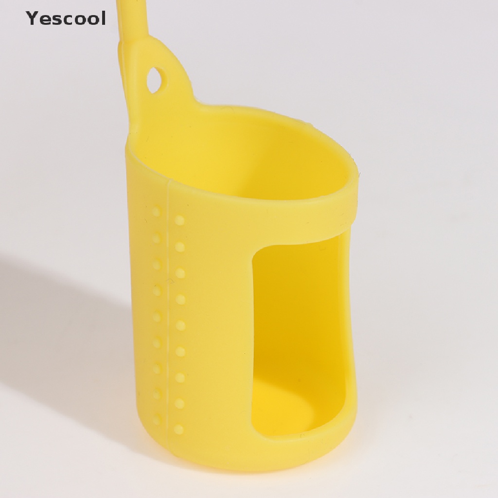 Yescool 6Pcs Casing Pelindung Botol Minyak Esensial 5 / 15 / 10ml Bahan Silikon