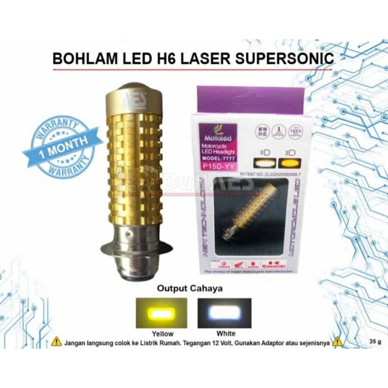 Jual ORI AES Lampu Led H6 Laser SuperSonic Led Motor I led Headlamp H6