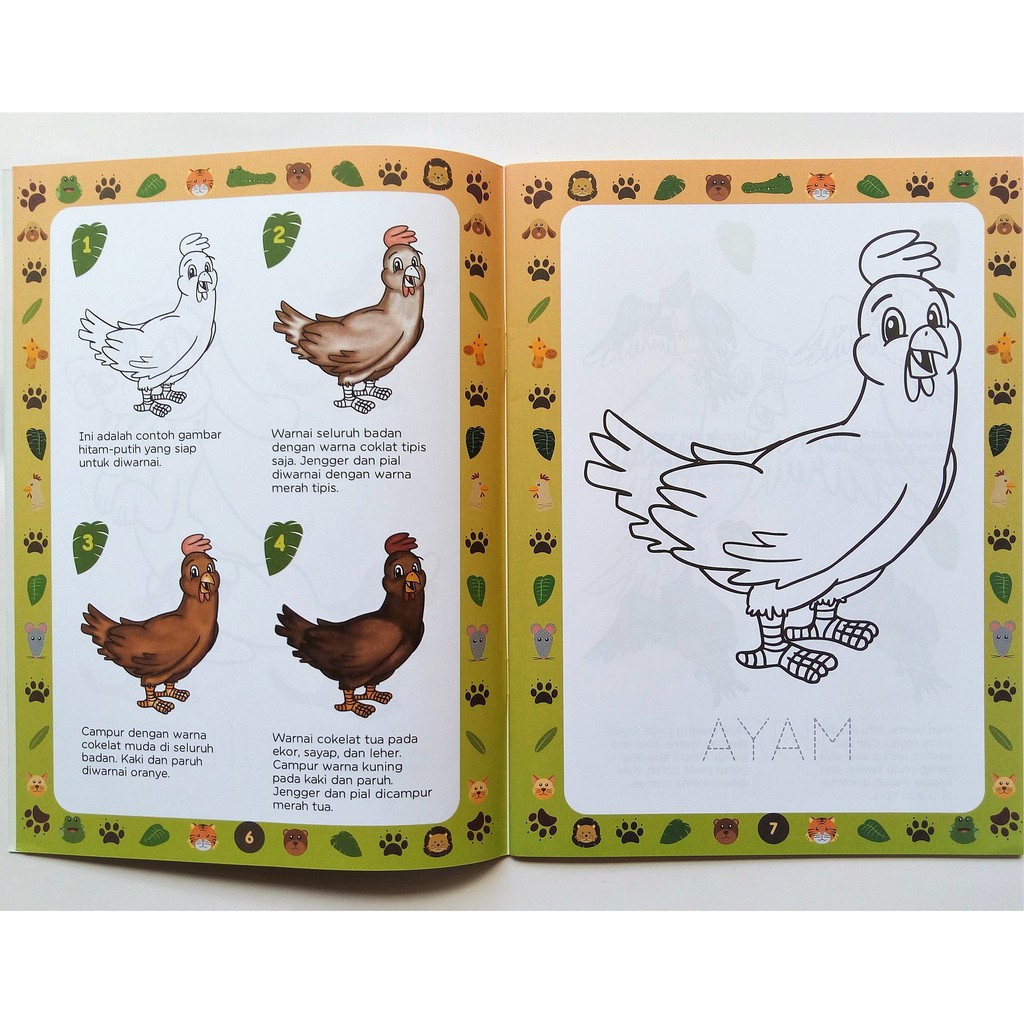9900 Gambar Binatang Ayam Untuk Diwarnai Terbaik