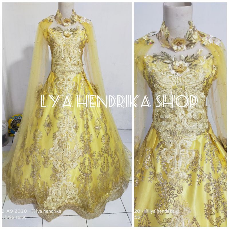 Gaun pengantin candy kuning