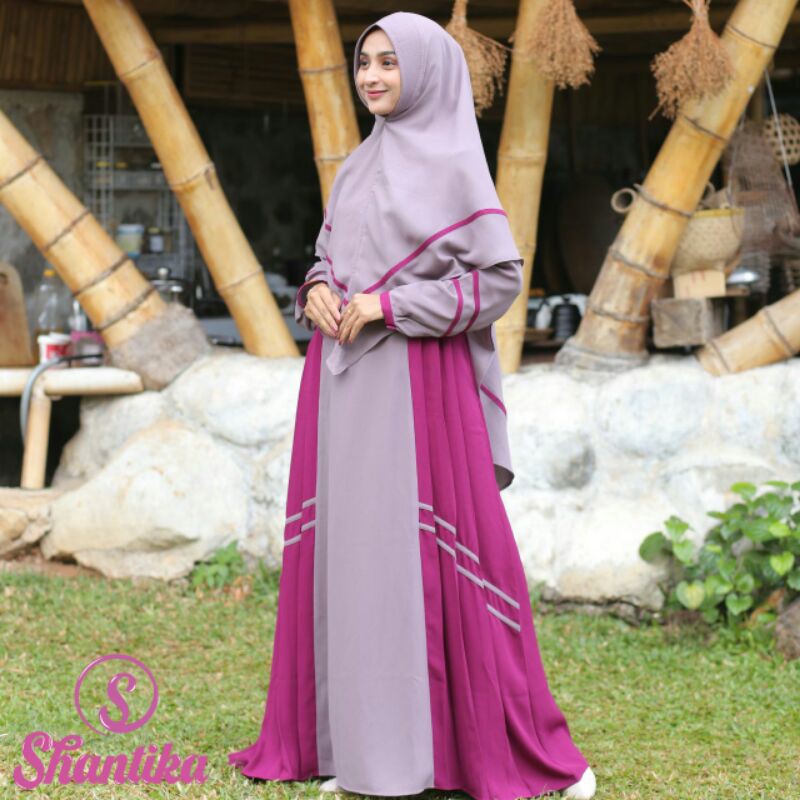 SET GAMIS SORAYA BY SHANTIKA - GAMIS SYARI ORIGINAL (FREE MASKER)