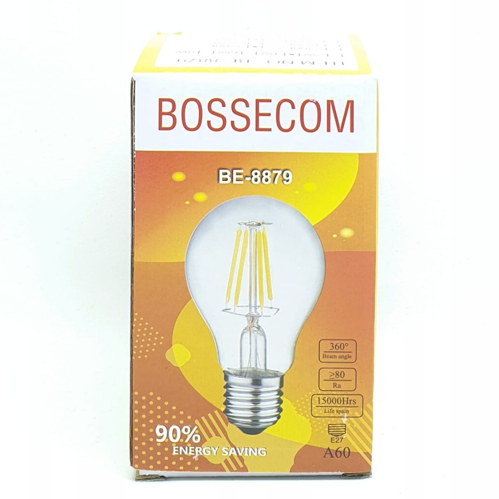 BSC BE-8879 4W E27 A60 2700K Kuning Amber Lampu Led Filamen Edison Cafe