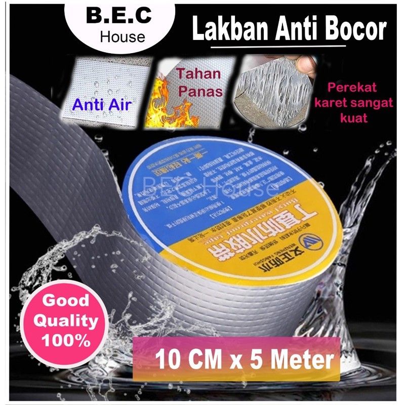 Anti Bocor Tape Anti Air Aluminium Foil Duct Tape Butyl Super Waterproof Tape/ butyl tape lem super kuat untuk pipa bocor ember