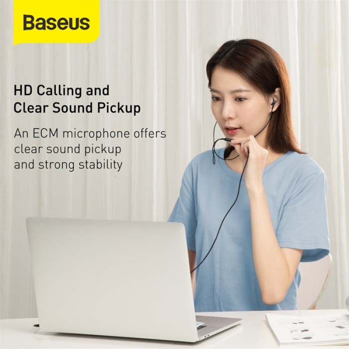 BASEUS Earphone Headset Handsfree ENCOK 3.5MM Wired H19