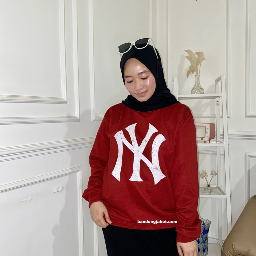 NY BIG LOGO SWEATER CRAWNECK || SWEATER BASIC NEW ART