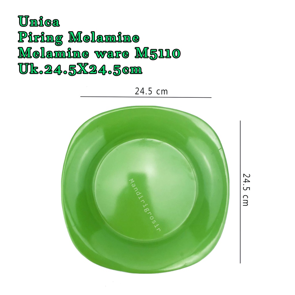 Unica * Piring Melamine * Melamine ware * M5110 * Uk.24.5X24.5cm