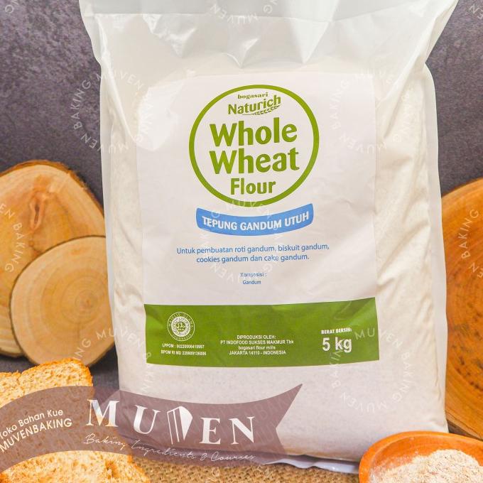 

BISA COD TEPUNG GANDUM UTUH 5 Kg WHOLE WHEAT FLOUR / NATURICH BOGASARI