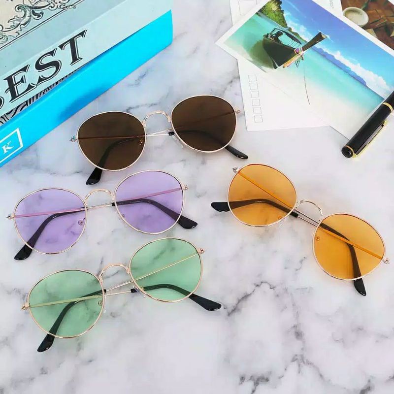 Kacamata Hitam/Kaca Mata Pria Wanita Kacamata Bentuk Oval Matahari/Frame Dan Lensa Kacamata Matahari Unisex Kaca Mata Anti Radiasi UV Sinar Matahari Polarised Fashion KCH13