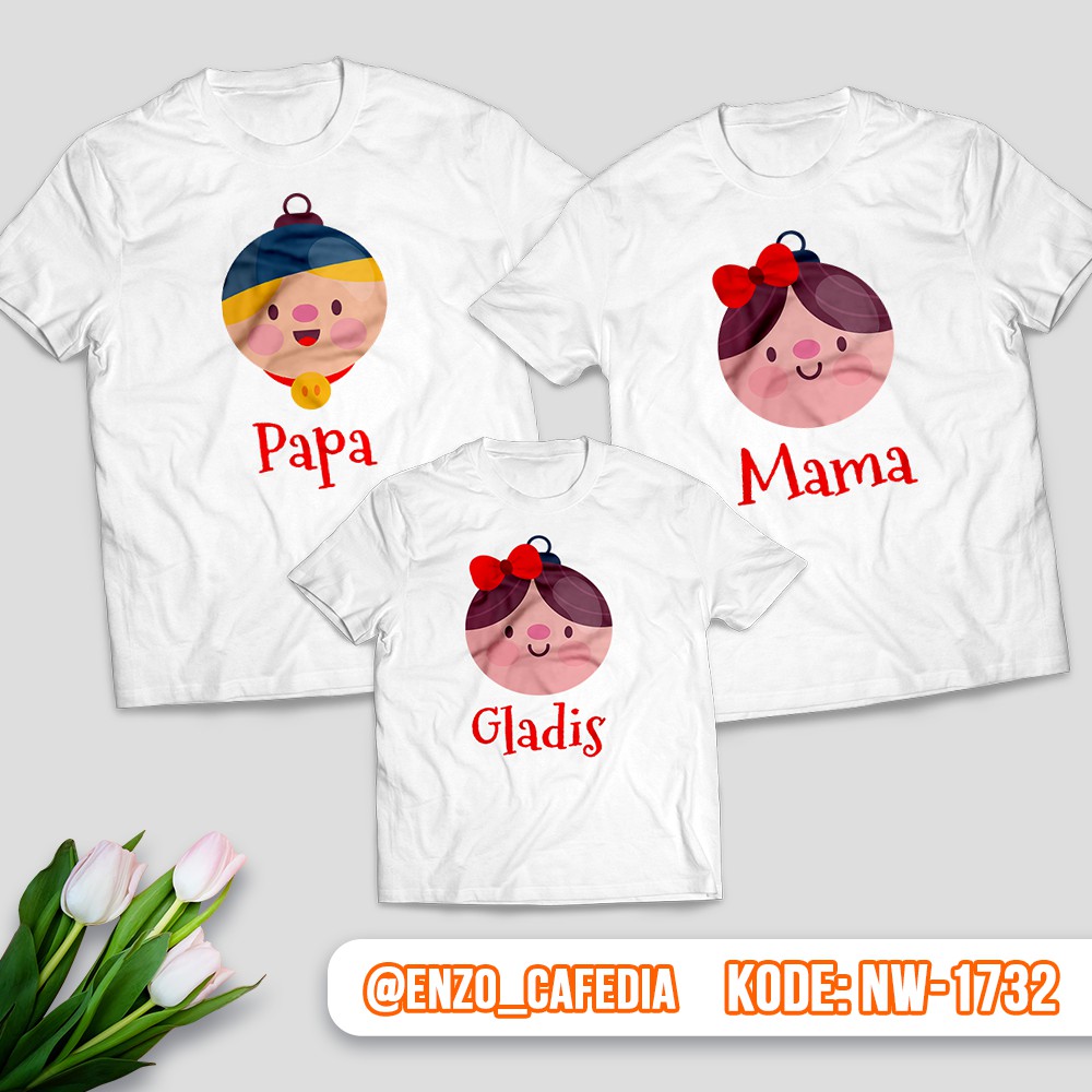 Baju Kaos  Keluarga  Natal  Kaos  Couple Family Christmas 