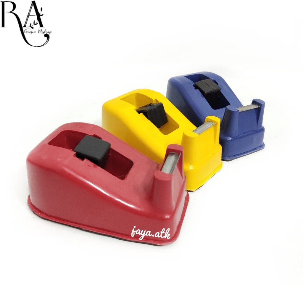 TAPE DISPENSER PEMOTONG ISOLASI SOLASI MINI KECIL MURAH NO.25 WARNA WARNI